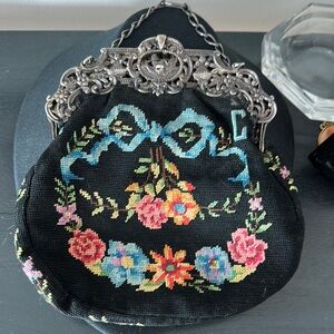 Sterling Silver Antique Floral Handmade Purse